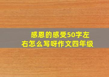 感恩的感受50字左右怎么写呀作文四年级