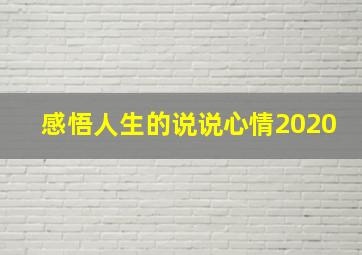 感悟人生的说说心情2020