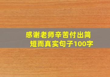 感谢老师辛苦付出简短而真实句子100字