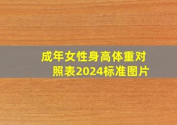 成年女性身高体重对照表2024标准图片