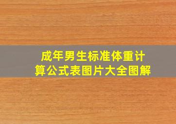 成年男生标准体重计算公式表图片大全图解