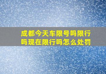 成都今天车限号吗限行吗现在限行吗怎么处罚