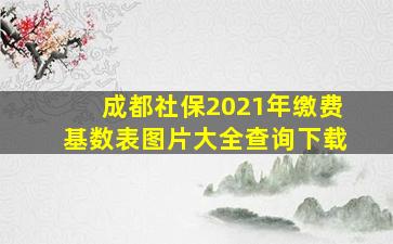 成都社保2021年缴费基数表图片大全查询下载