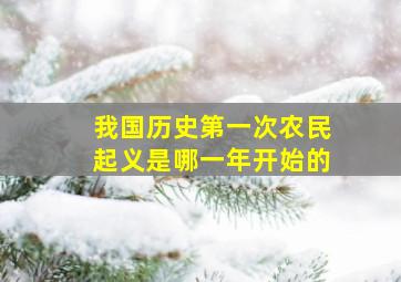 我国历史第一次农民起义是哪一年开始的