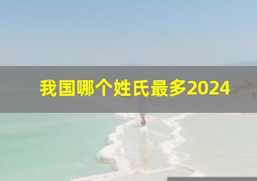 我国哪个姓氏最多2024