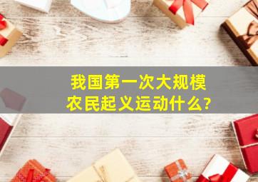 我国第一次大规模农民起义运动什么?