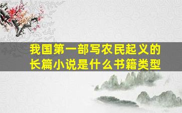 我国第一部写农民起义的长篇小说是什么书籍类型