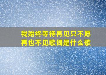 我始终等待再见只不愿再也不见歌词是什么歌