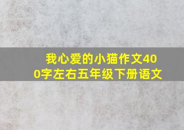 我心爱的小猫作文400字左右五年级下册语文