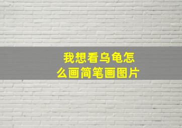 我想看乌龟怎么画简笔画图片