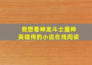 我想看神龙斗士魔神英雄传的小说在线阅读