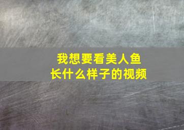 我想要看美人鱼长什么样子的视频