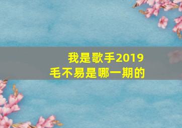 我是歌手2019毛不易是哪一期的