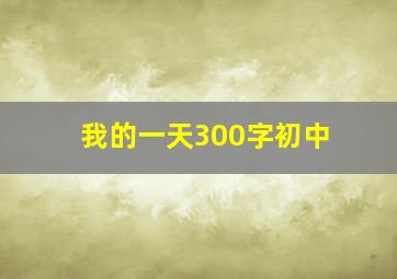 我的一天300字初中