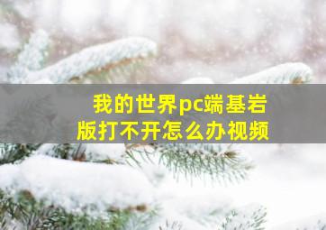 我的世界pc端基岩版打不开怎么办视频