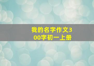 我的名字作文300字初一上册