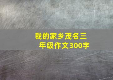 我的家乡茂名三年级作文300字