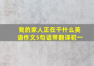 我的家人正在干什么英语作文5句话带翻译初一