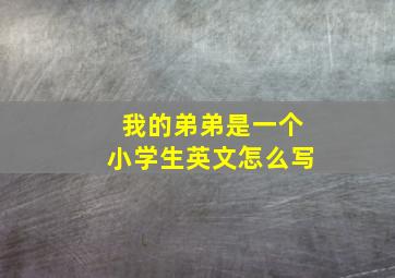 我的弟弟是一个小学生英文怎么写