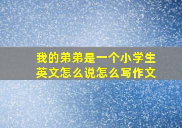 我的弟弟是一个小学生英文怎么说怎么写作文