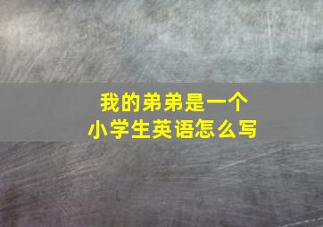 我的弟弟是一个小学生英语怎么写