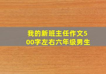 我的新班主任作文500字左右六年级男生