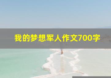 我的梦想军人作文700字