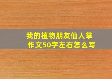 我的植物朋友仙人掌作文50字左右怎么写