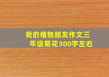 我的植物朋友作文三年级菊花300字左右