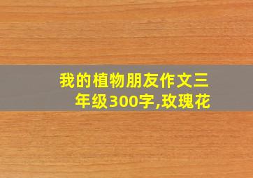 我的植物朋友作文三年级300字,玫瑰花