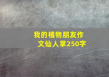 我的植物朋友作文仙人掌250字