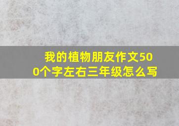 我的植物朋友作文500个字左右三年级怎么写