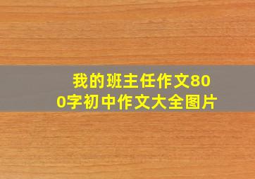 我的班主任作文800字初中作文大全图片