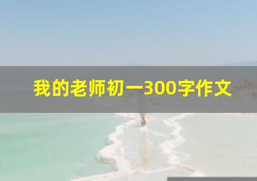 我的老师初一300字作文