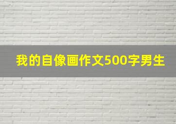 我的自像画作文500字男生