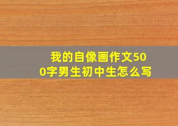 我的自像画作文500字男生初中生怎么写