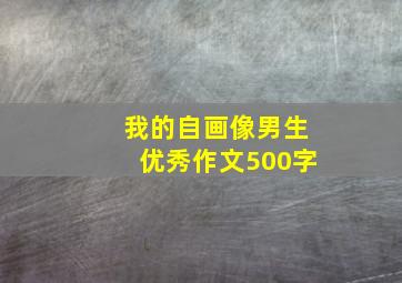 我的自画像男生优秀作文500字