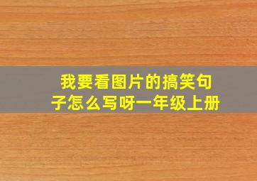 我要看图片的搞笑句子怎么写呀一年级上册