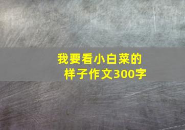 我要看小白菜的样子作文300字