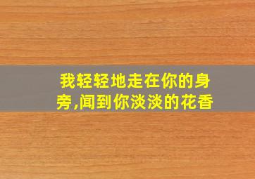 我轻轻地走在你的身旁,闻到你淡淡的花香