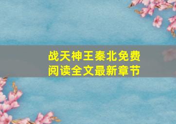 战天神王秦北免费阅读全文最新章节