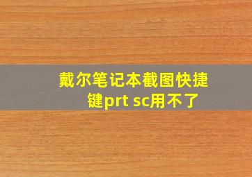 戴尔笔记本截图快捷键prt sc用不了