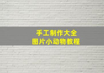 手工制作大全图片小动物教程