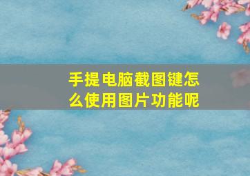 手提电脑截图键怎么使用图片功能呢