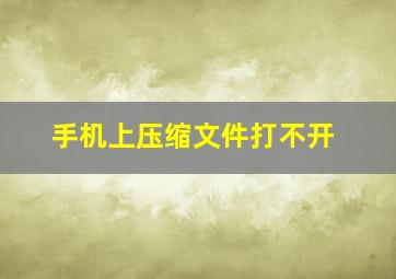 手机上压缩文件打不开