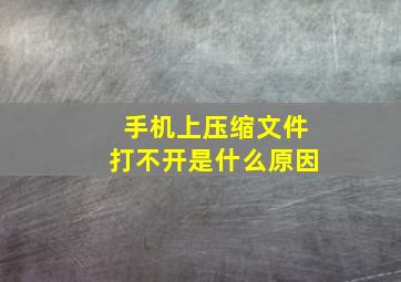 手机上压缩文件打不开是什么原因