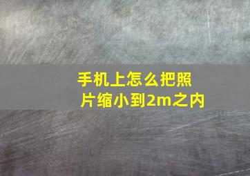 手机上怎么把照片缩小到2m之内