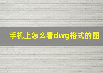 手机上怎么看dwg格式的图