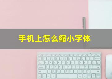 手机上怎么缩小字体