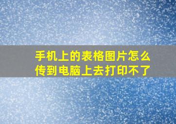 手机上的表格图片怎么传到电脑上去打印不了